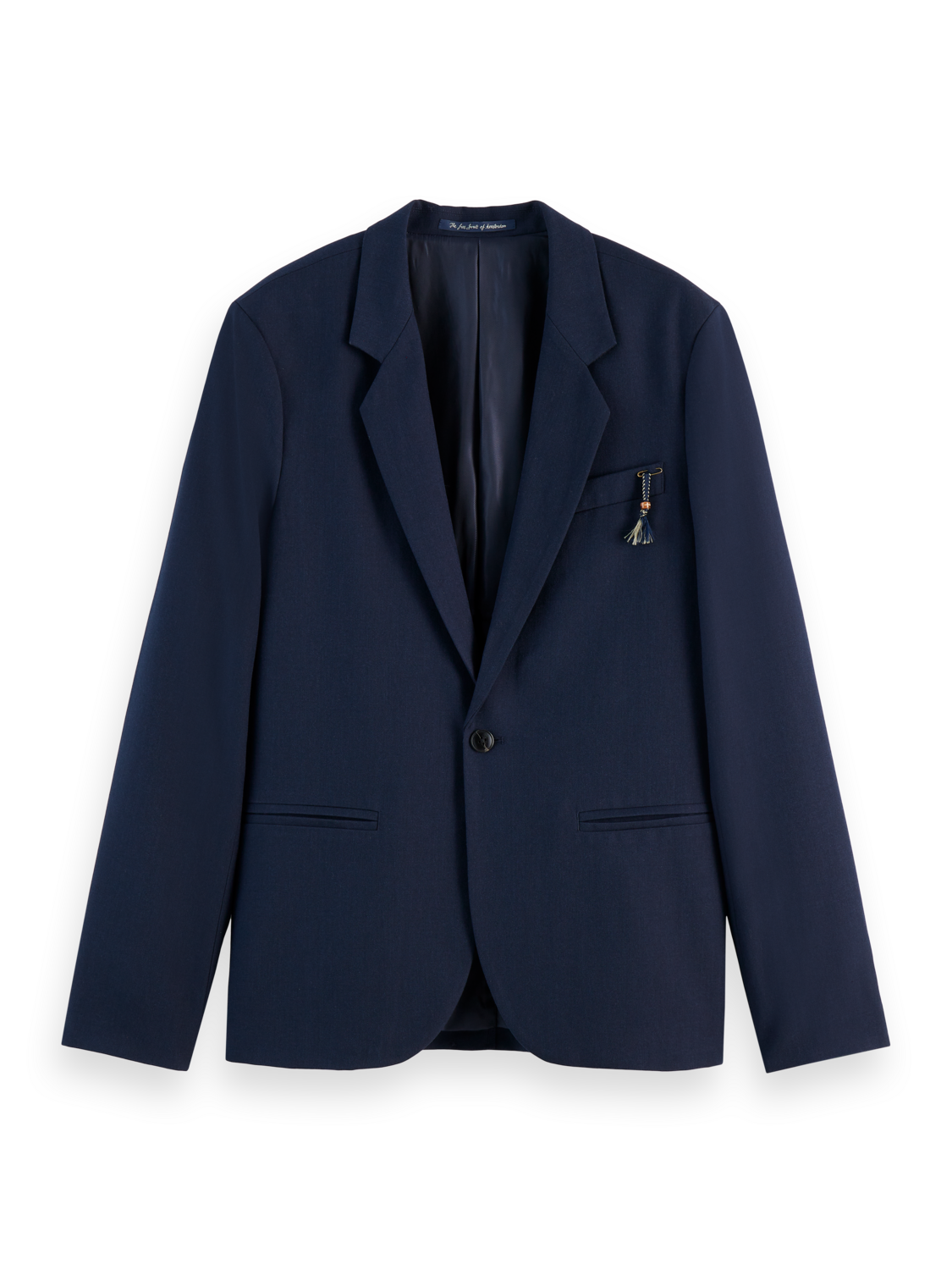 RELAXED WOOL-BLEND SINGLE-BUTTON BLAZER
