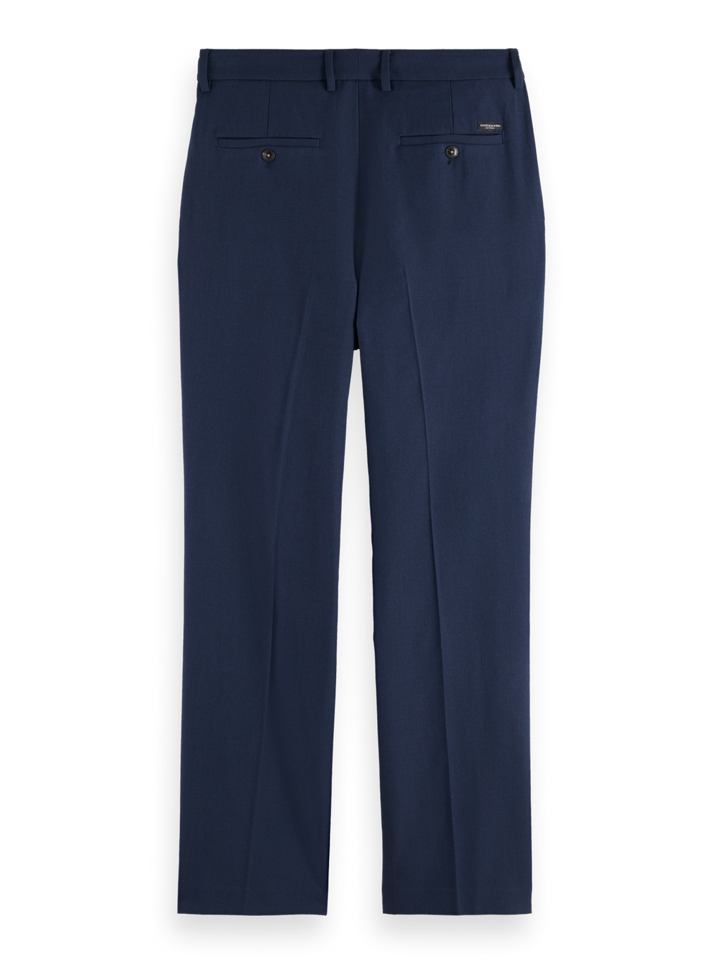 RELAXED STRAIGHT FIT PLEATED WOOL BLEND CHINO