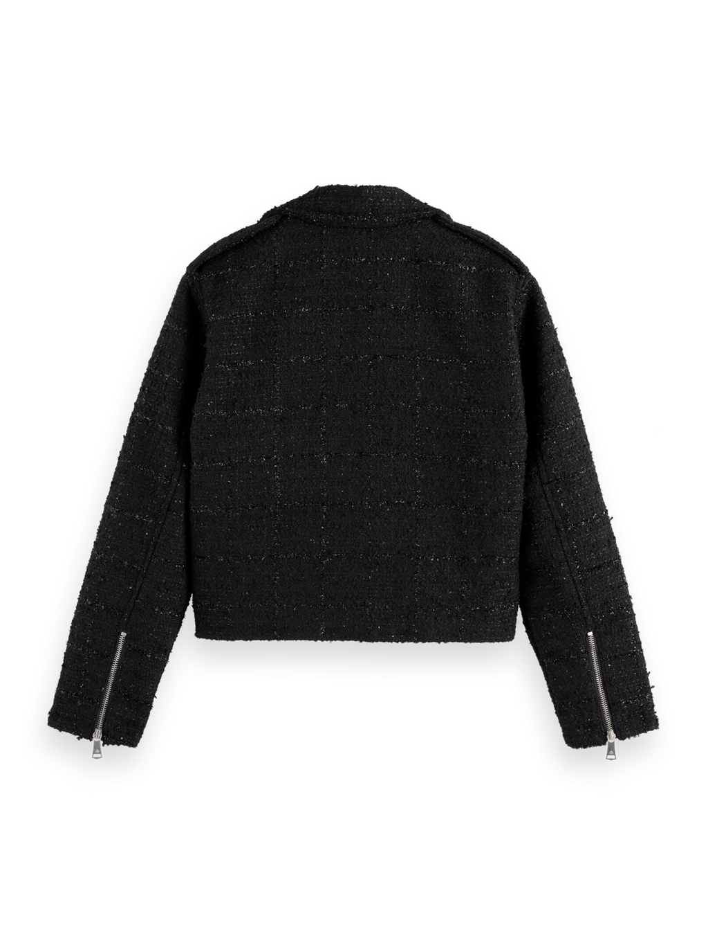 BOUCLE TWEED BIKER JACKET