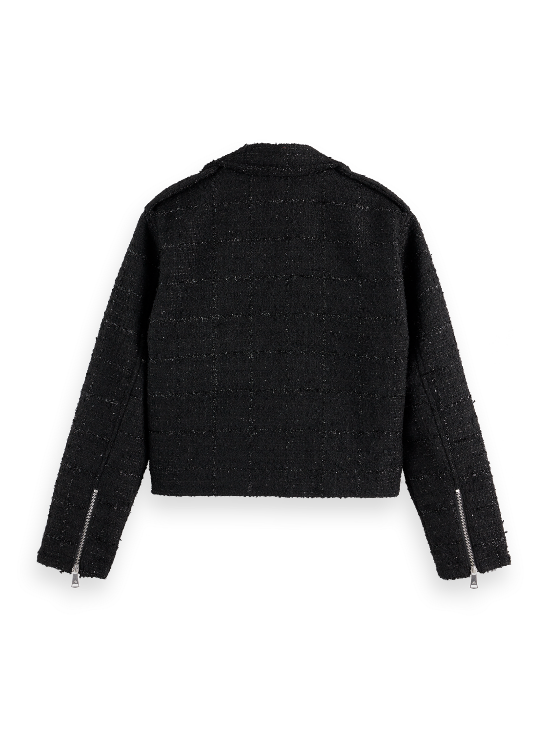BOUCLE TWEED BIKER JACKET