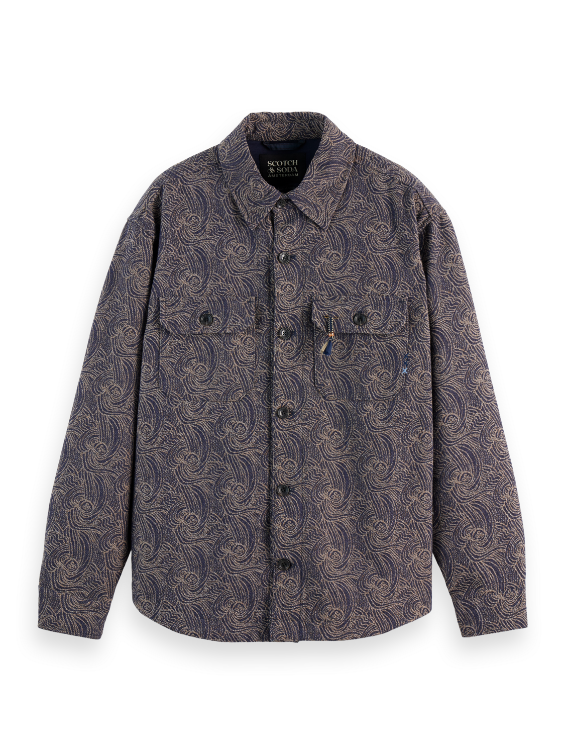 JACQUARD WOOL-BLEND OVERSHIRT