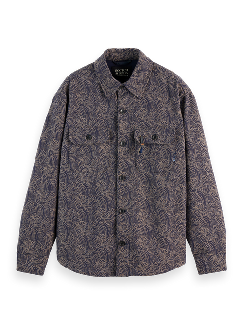 JACQUARD WOOL-BLEND OVERSHIRT