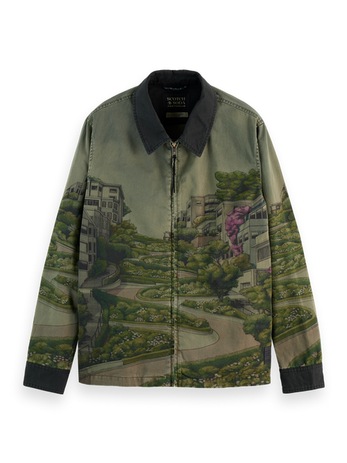 PHOTO-PRINTED TWILL COACH JACKET