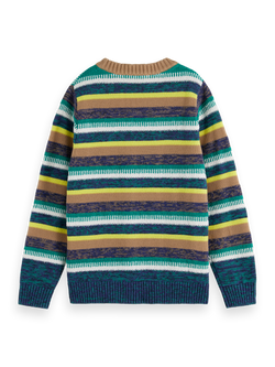 YARN-DYED STRIPED STRUCTURED PULLOVER