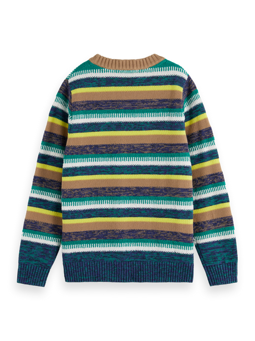 YARN-DYED STRIPED STRUCTURED PULLOVER