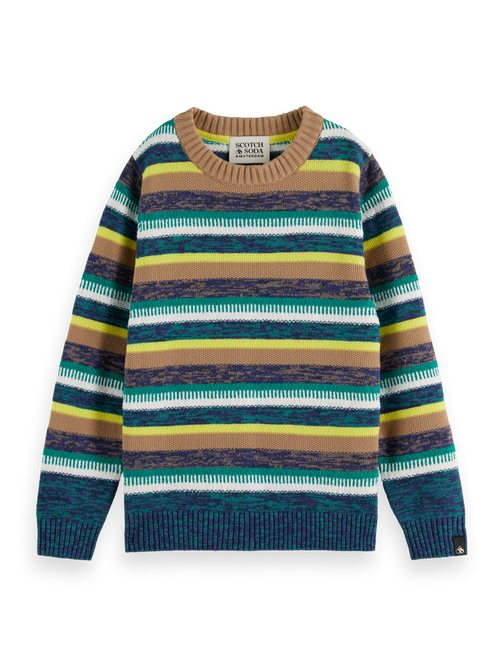 YARN-DYED STRIPED STRUCTURED PULLOVER