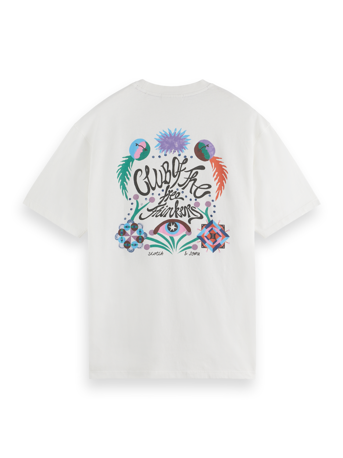 “Scotch & Soda” バックプリントアートワークTシャツ Green Regular-Fit Front Artwork T-Shirt – Scotch & Soda