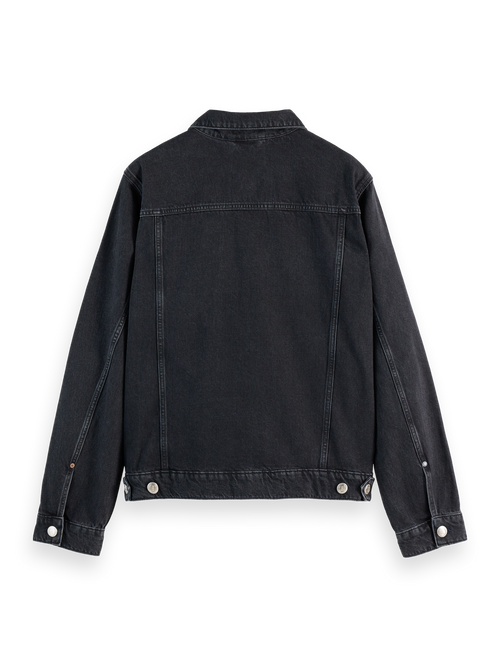 WASHED BLACK DENIM TRUCKER JACKET