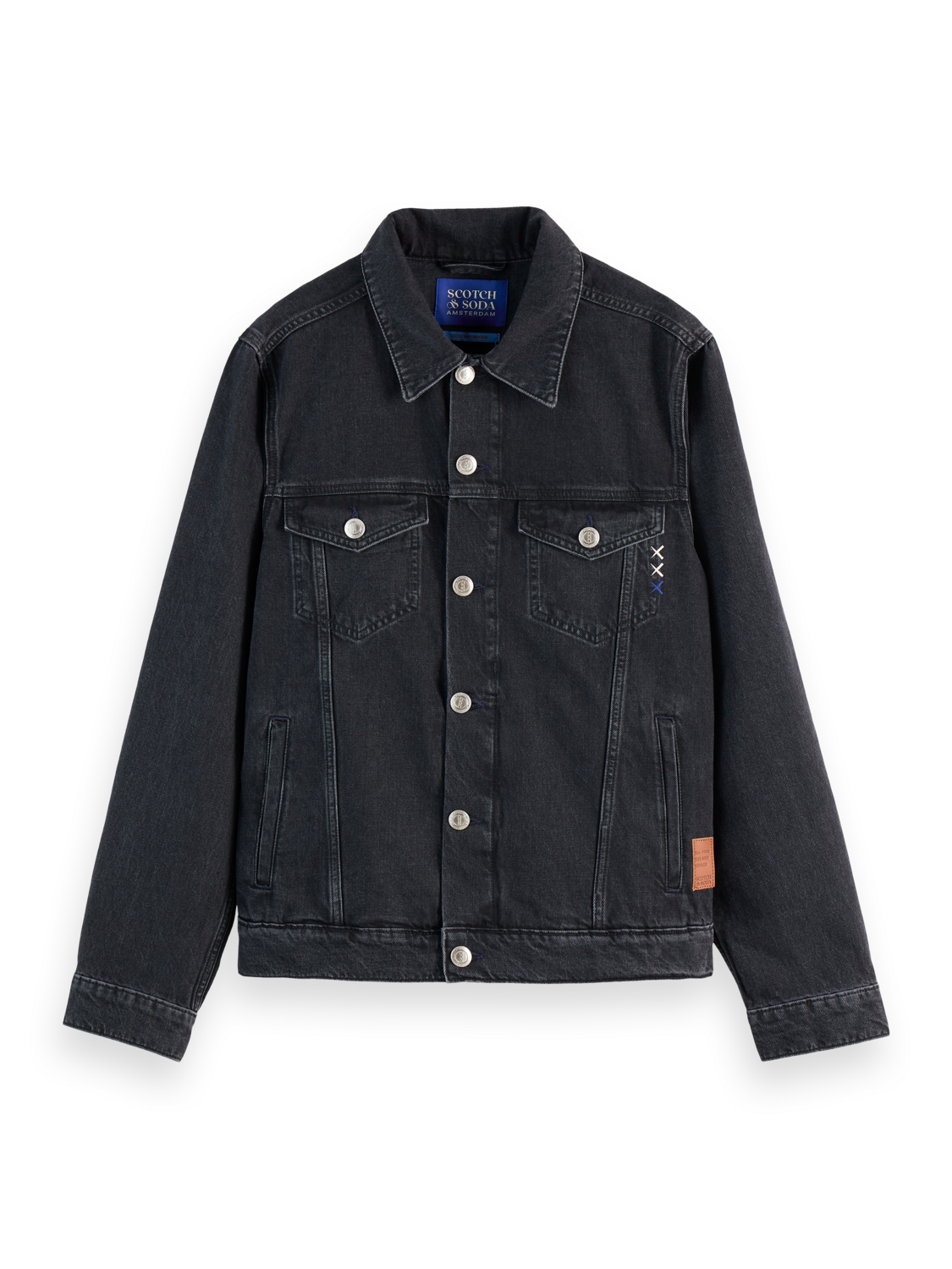 WASHED BLACK DENIM TRUCKER JACKET