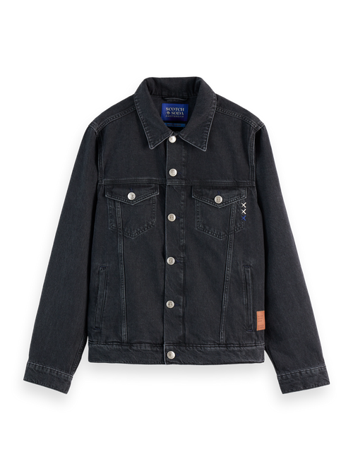 WASHED BLACK DENIM TRUCKER JACKET