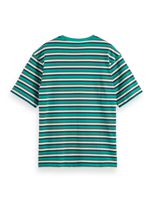 RELAXED FIT STRUCTURE STRIPE T-SHIRT