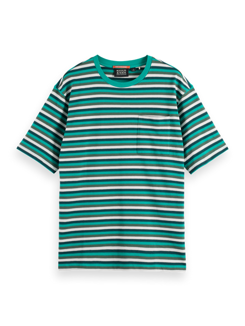 RELAXED FIT STRUCTURE STRIPE T-SHIRT