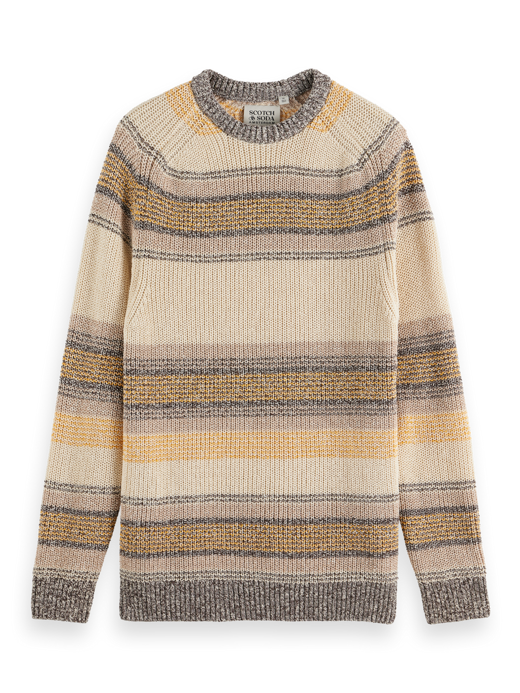 GRADIENT COTTON STRIPES SWEATER