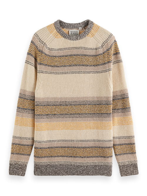 GRADIENT COTTON STRIPES SWEATER