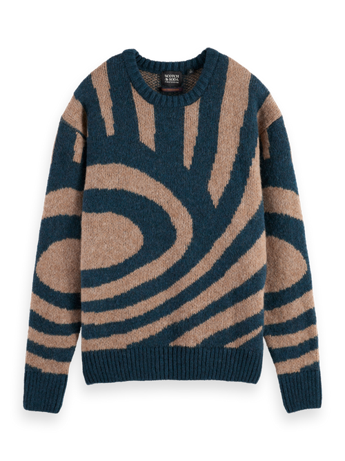 HAIRY BIG WAVES DROPPED SHOULDER SWEATER