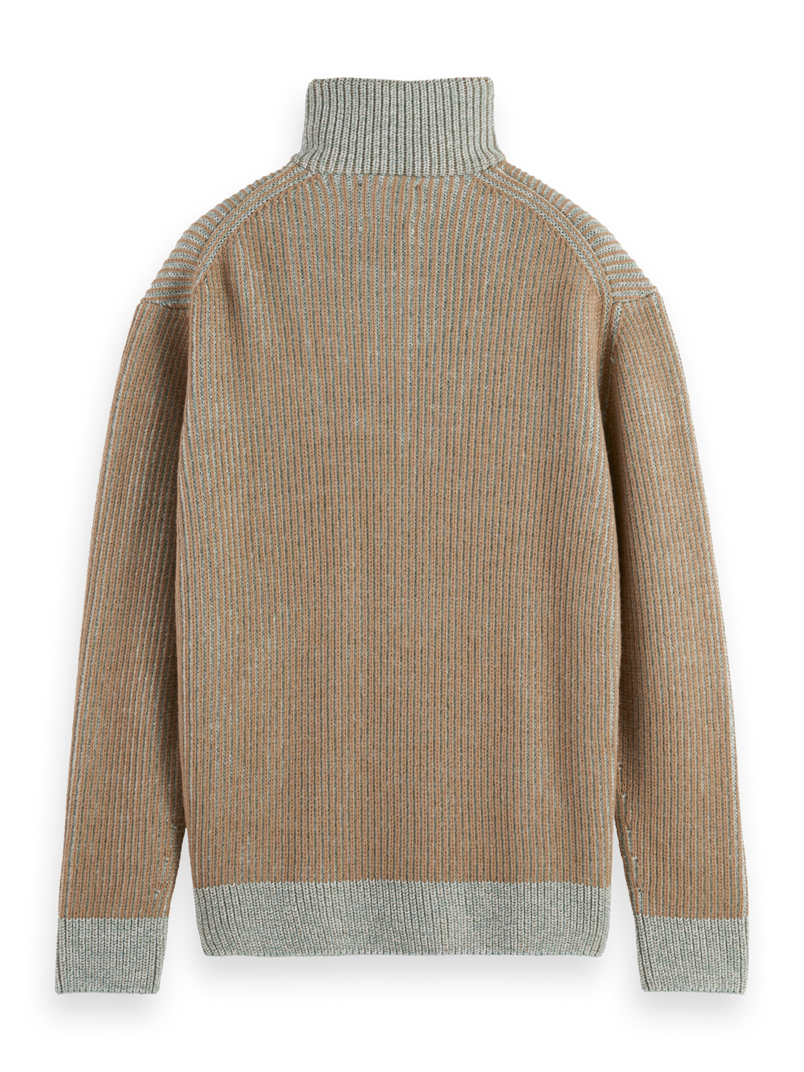 ZIP TROYER ALPACA WOOL BLEND SWEATER