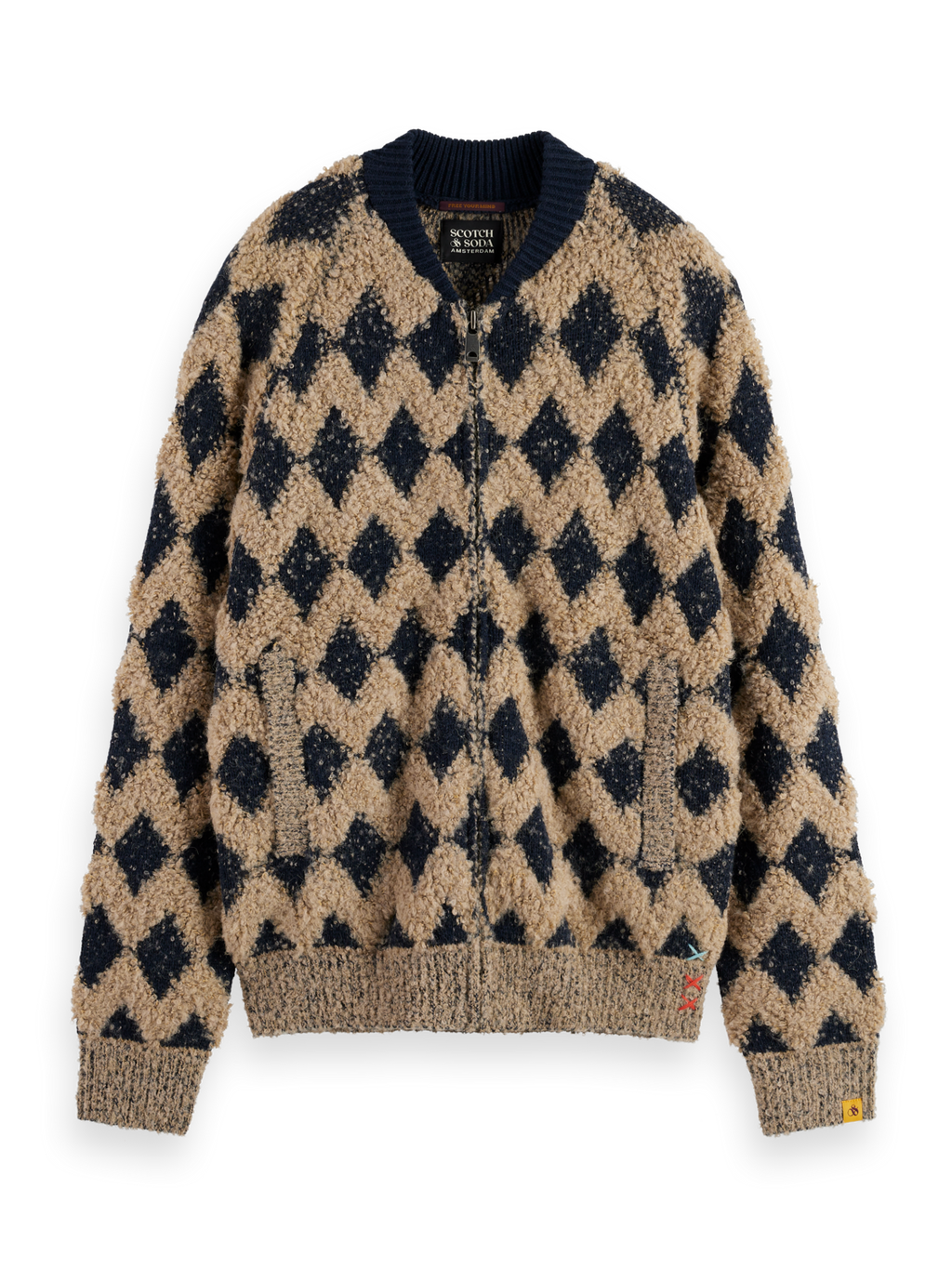 TEXTURED JACQUARD BOMBER