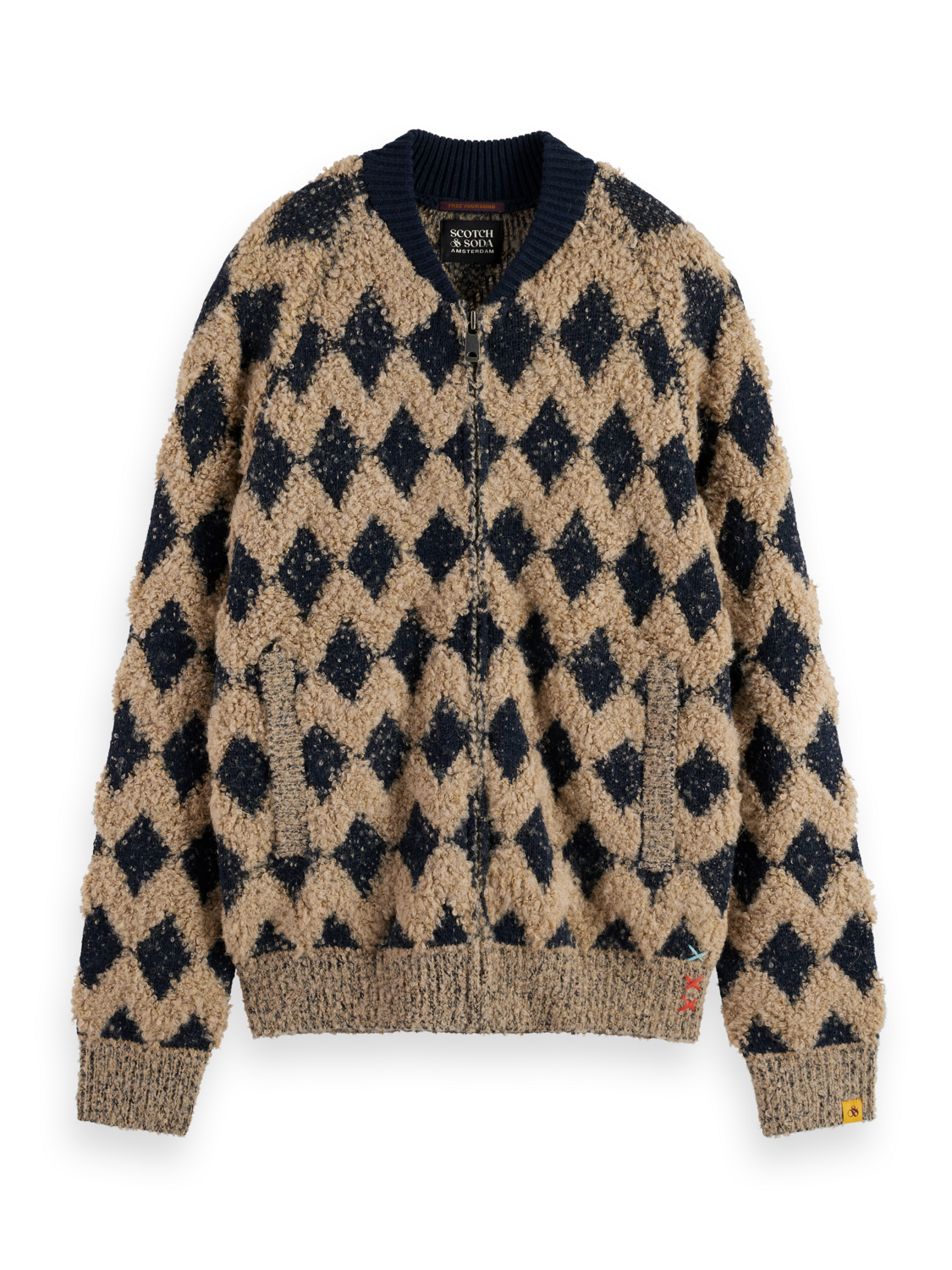 TEXTURED JACQUARD BOMBER