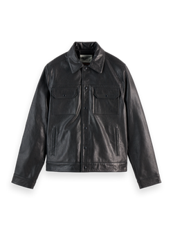 TRUCKER LEATHER JACKET