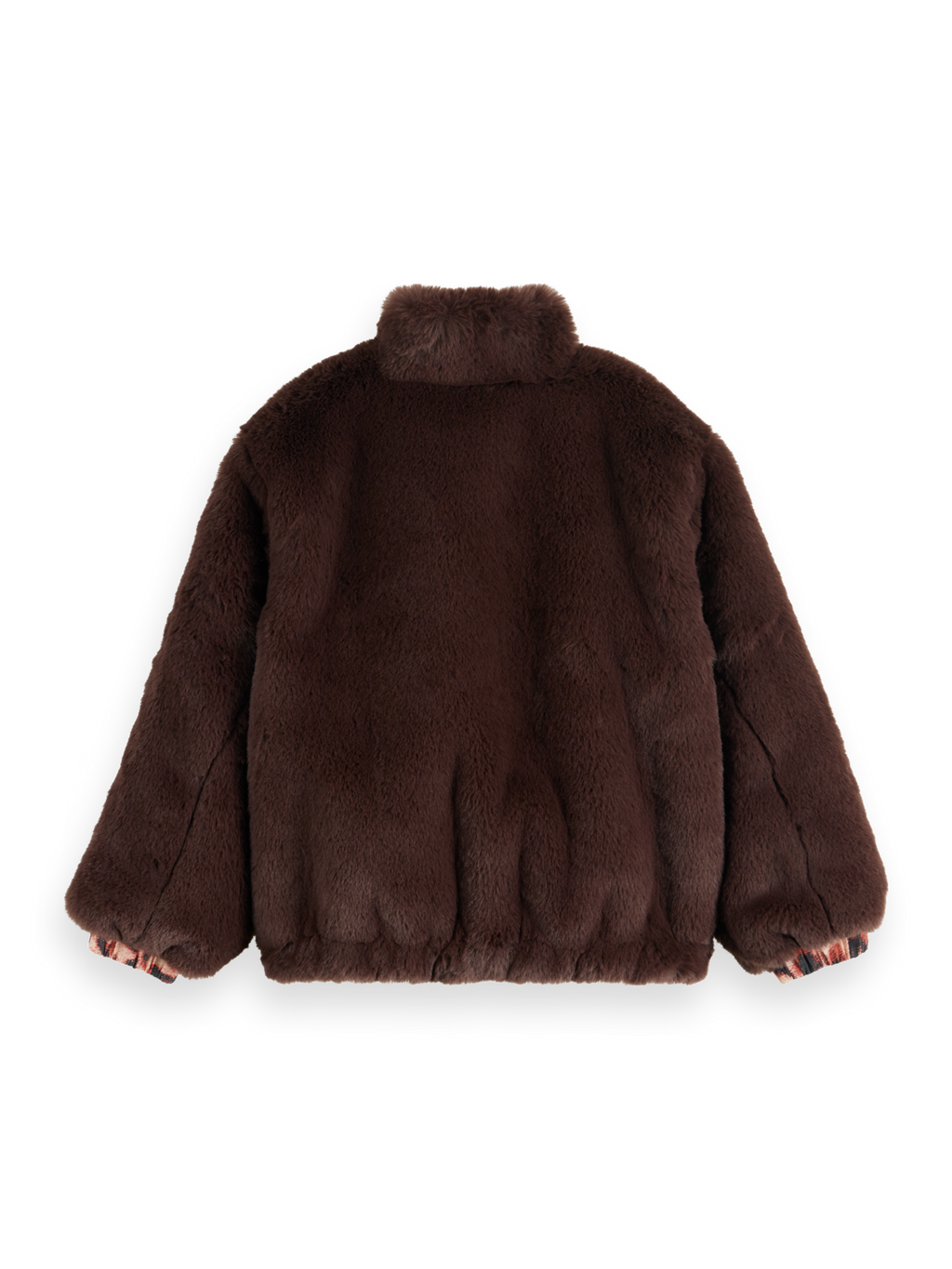 REVERSIBLE FAUX FUR ZIP-THROUGH JACKET