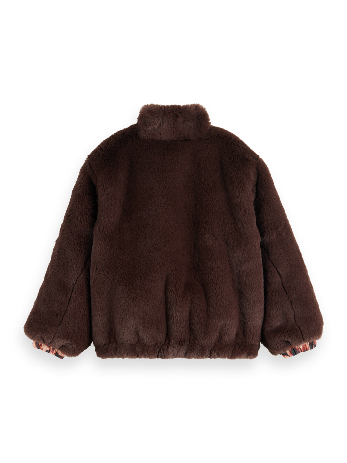 REVERSIBLE FAUX FUR ZIP-THROUGH JACKET