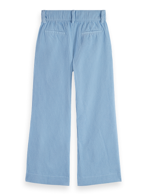 PLEATED WIDE LEG CORDUROY PANTS