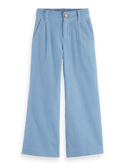 PLEATED WIDE LEG CORDUROY PANTS