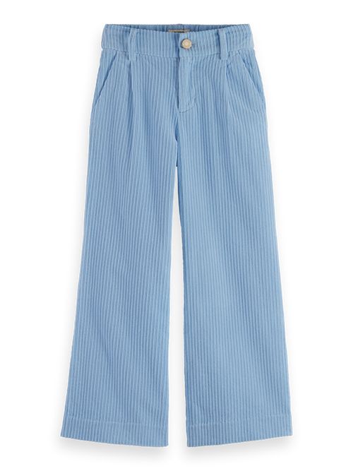 PLEATED WIDE LEG CORDUROY PANTS