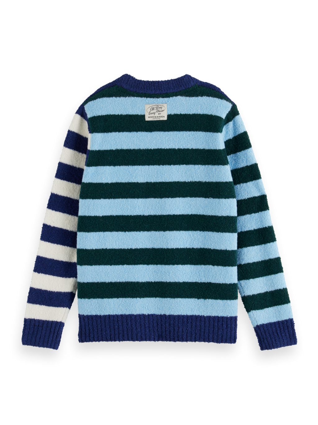 YARN-DYED STRIPED SOFT YARN PULLOVER