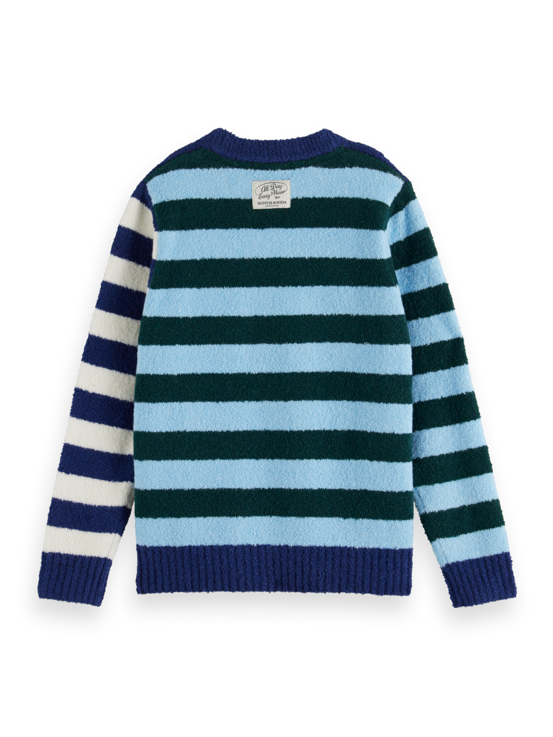YARN-DYED STRIPED SOFT YARN PULLOVER