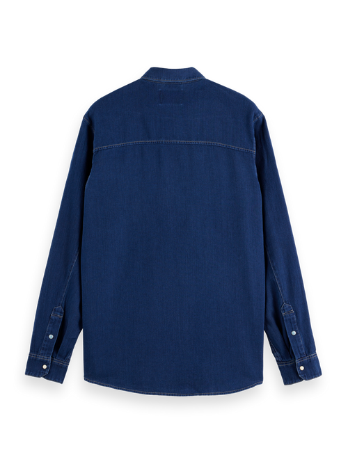 REGULAR FIT PREMIUM INDIGO TWILL WASHED SHIRT