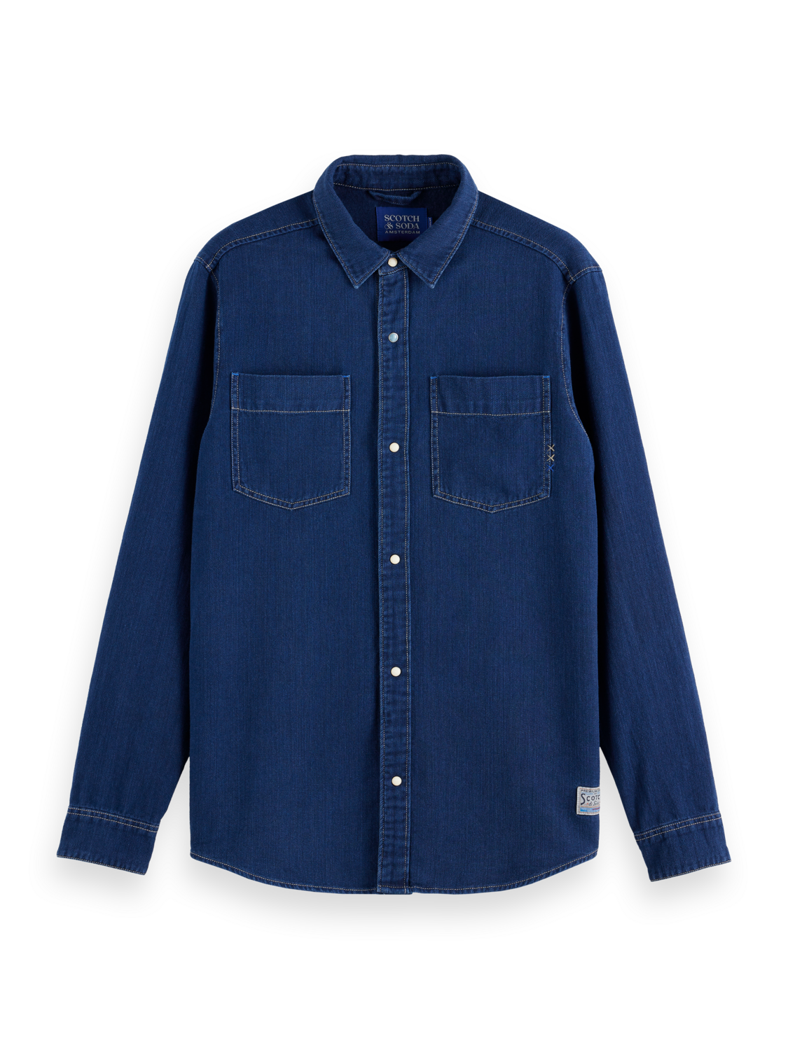 REGULAR FIT PREMIUM INDIGO TWILL WASHED SHIRT