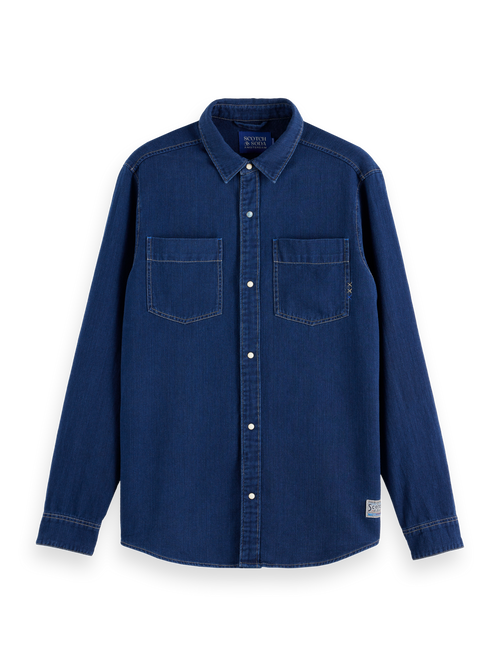 REGULAR FIT PREMIUM INDIGO TWILL WASHED SHIRT