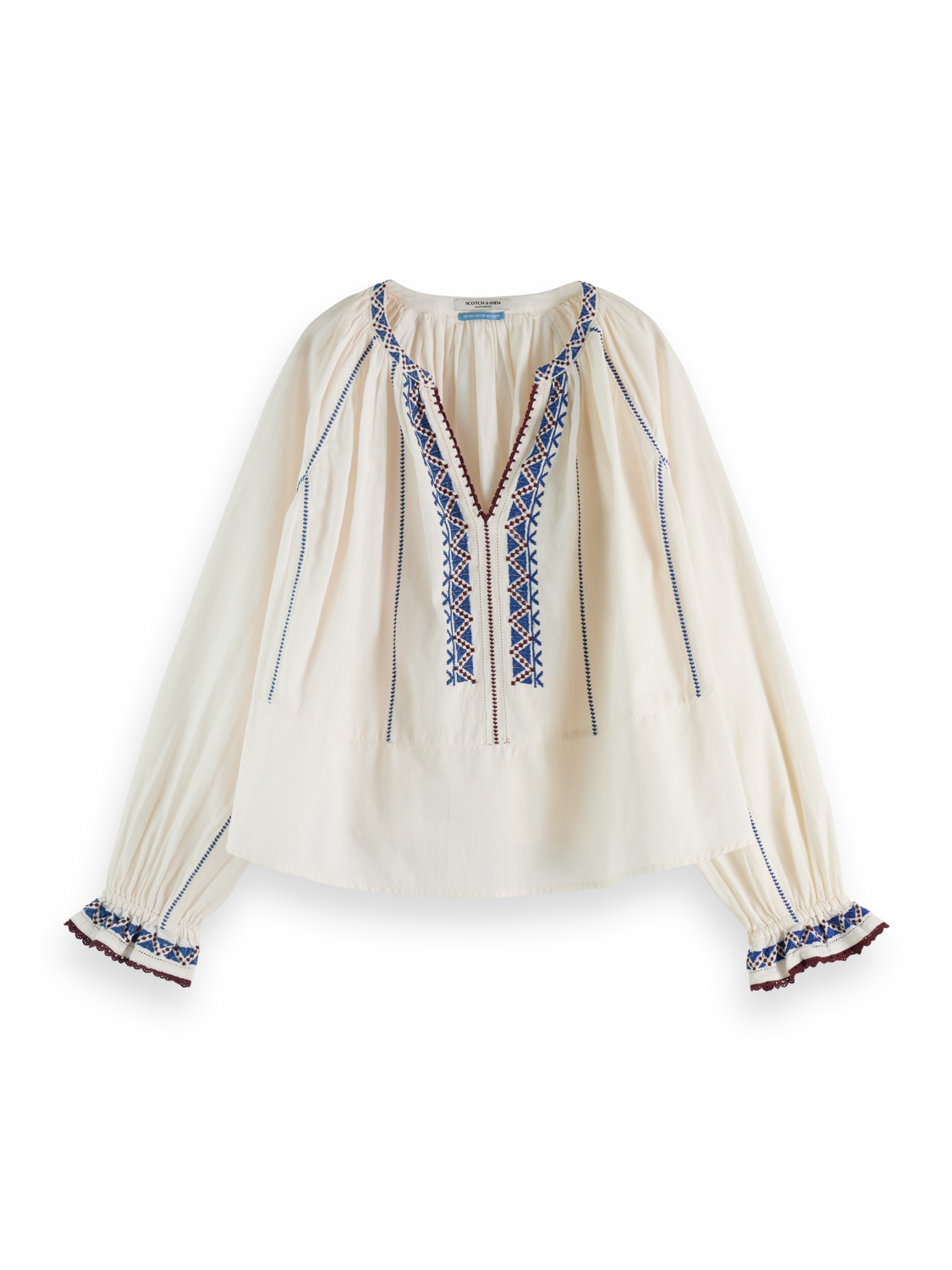 TOP WITH EMBROIDERY DETAILS