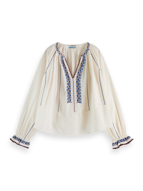 TOP WITH EMBROIDERY DETAILS