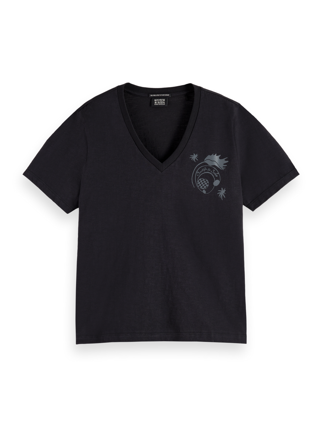 SLUB V-NECK REGULAR FIT T-SHIRT