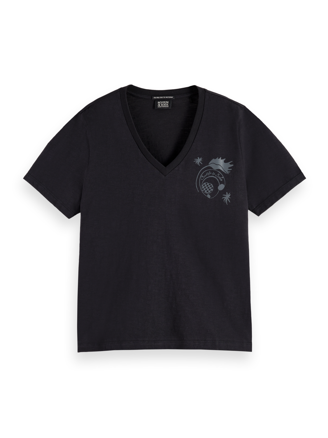 SLUB V-NECK REGULAR FIT T-SHIRT
