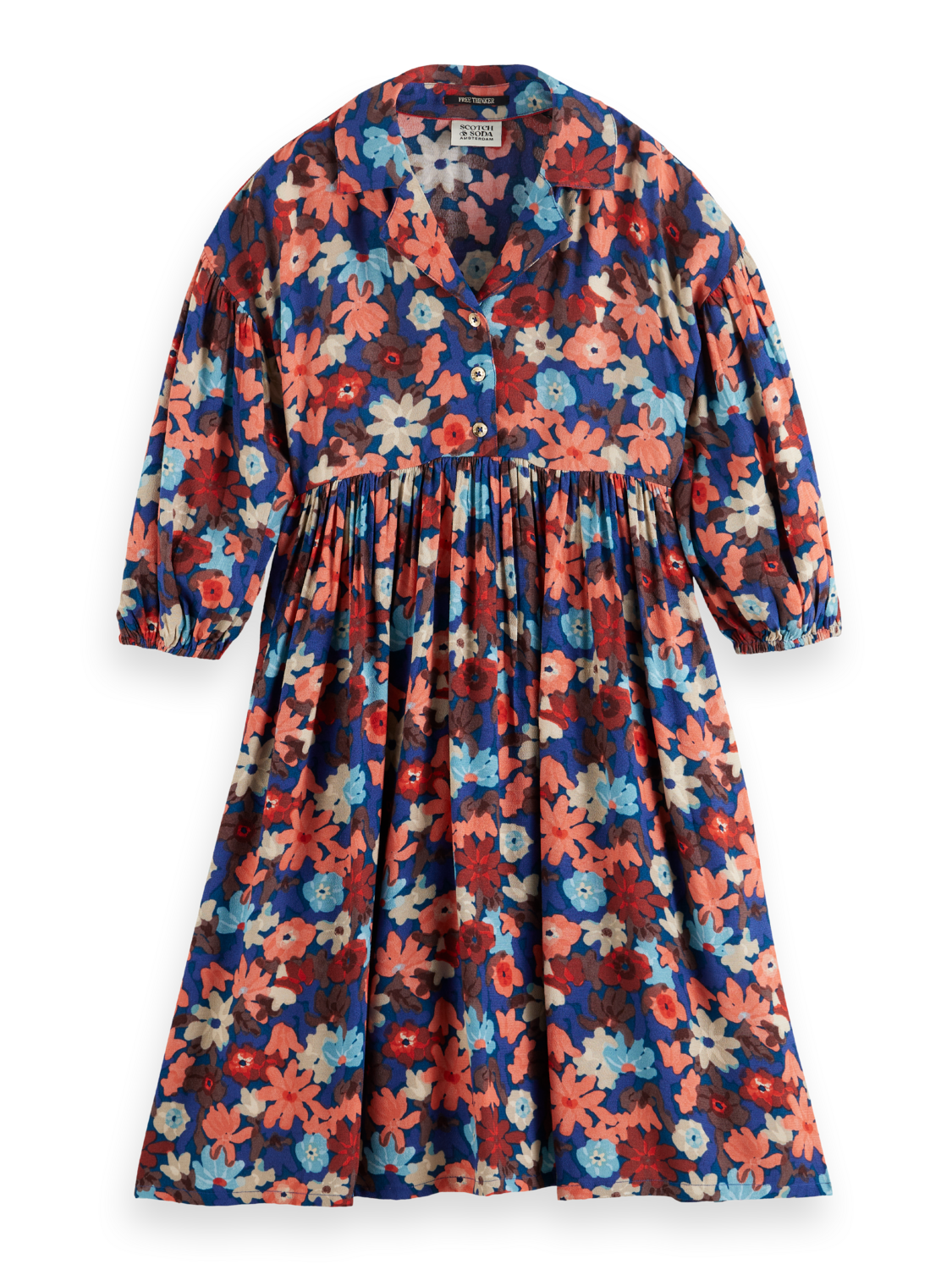 Girls PRINTED VISCOSE MIDI DRESS