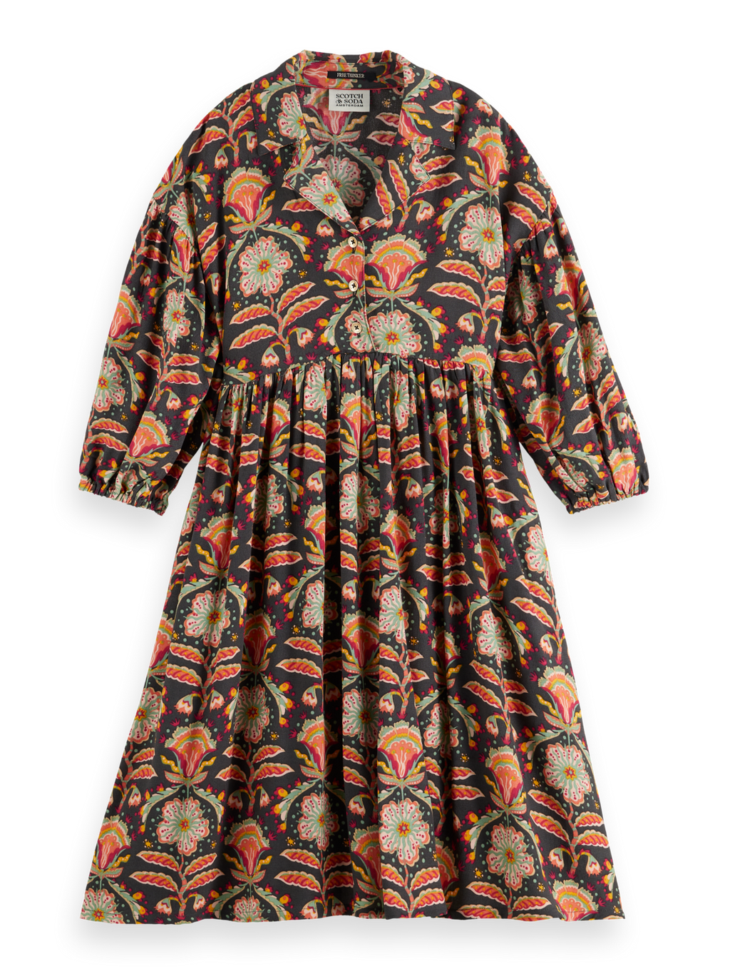 Girls PRINTED VISCOSE MIDI DRESS