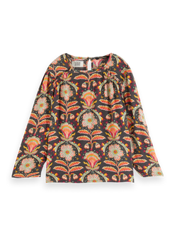 ALLOVER PRINTED VISCOSE TOP