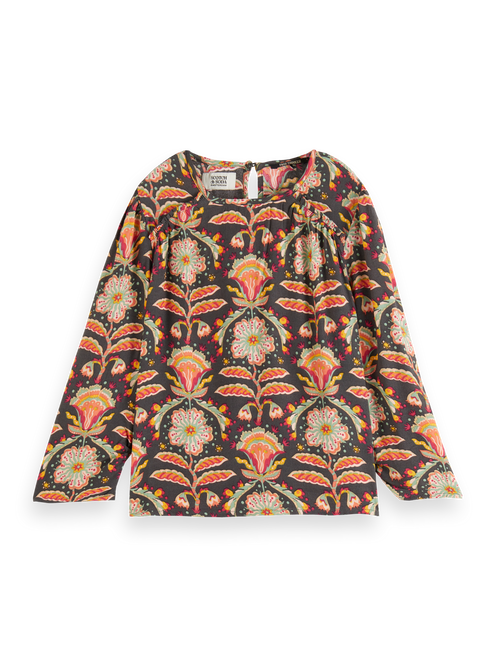 ALLOVER PRINTED VISCOSE TOP