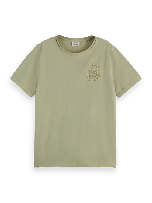 WASHED WITH CHEST ARTWORK RELAXED FIT T-SHIRT