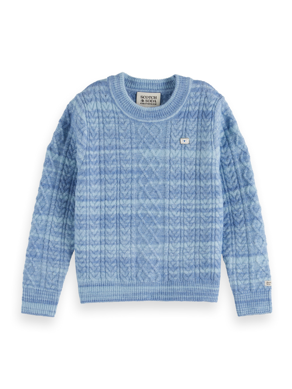 Girls SPACE DYED CABLE KNIT