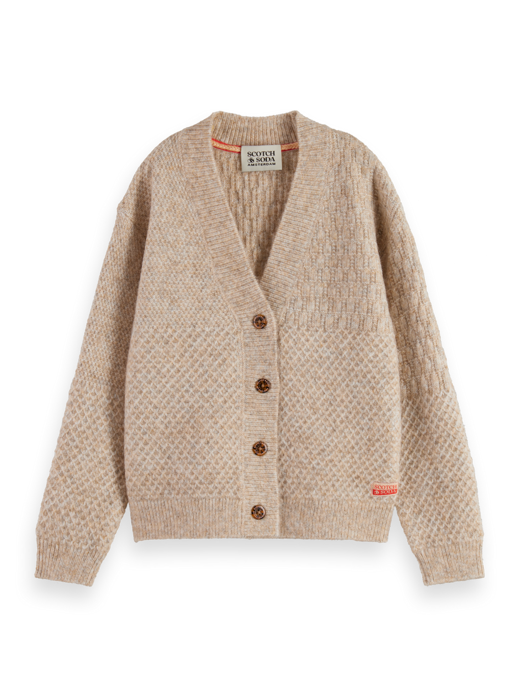 Girls MELANGE BLOCKED CARDIGAN