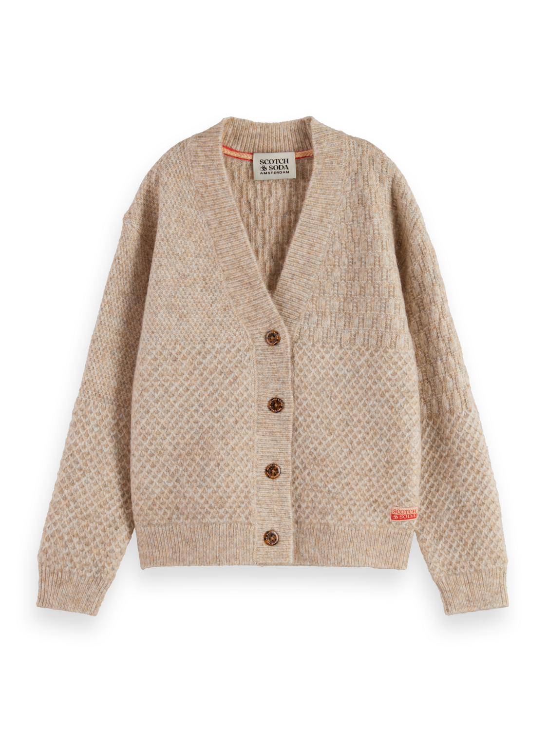 Girls MELANGE BLOCKED CARDIGAN