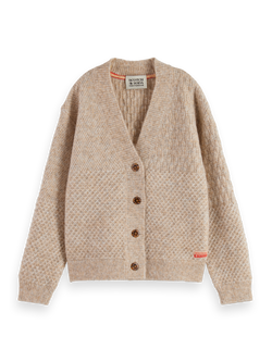 MELANGE BLOCKED CARDIGAN