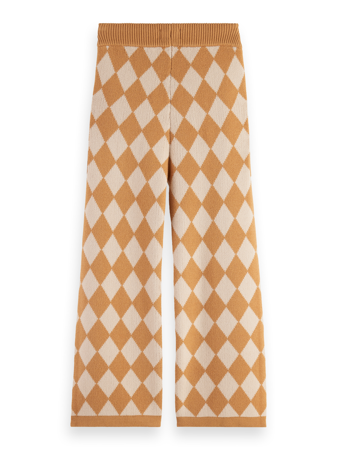 Girls TONAL CHECKERBOARD KNITTED STRAIGHT LEG PANT