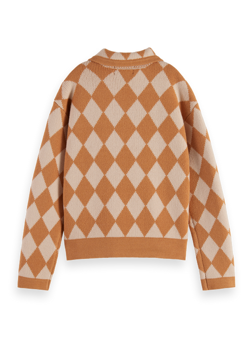 CHECKERBOARD KNITTED PULLOVER