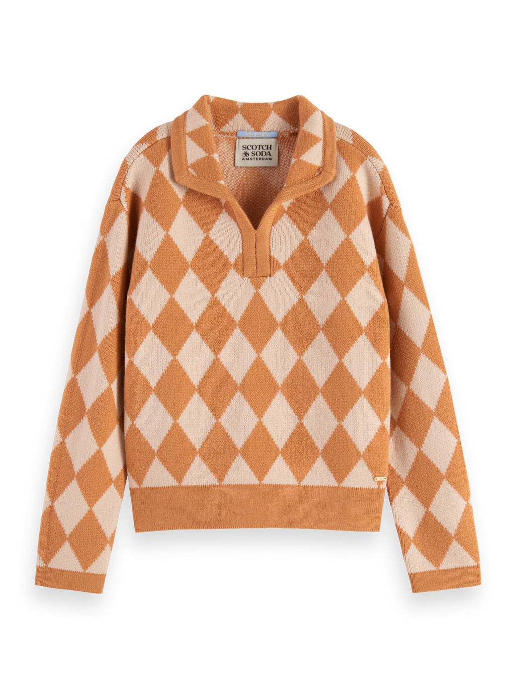 Girls CHECKERBOARD KNITTED PULLOVER