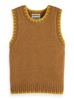 FLUFFY BLANKET STITCH VEST